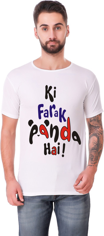 mystics Printed Men Round Neck White T-Shirt