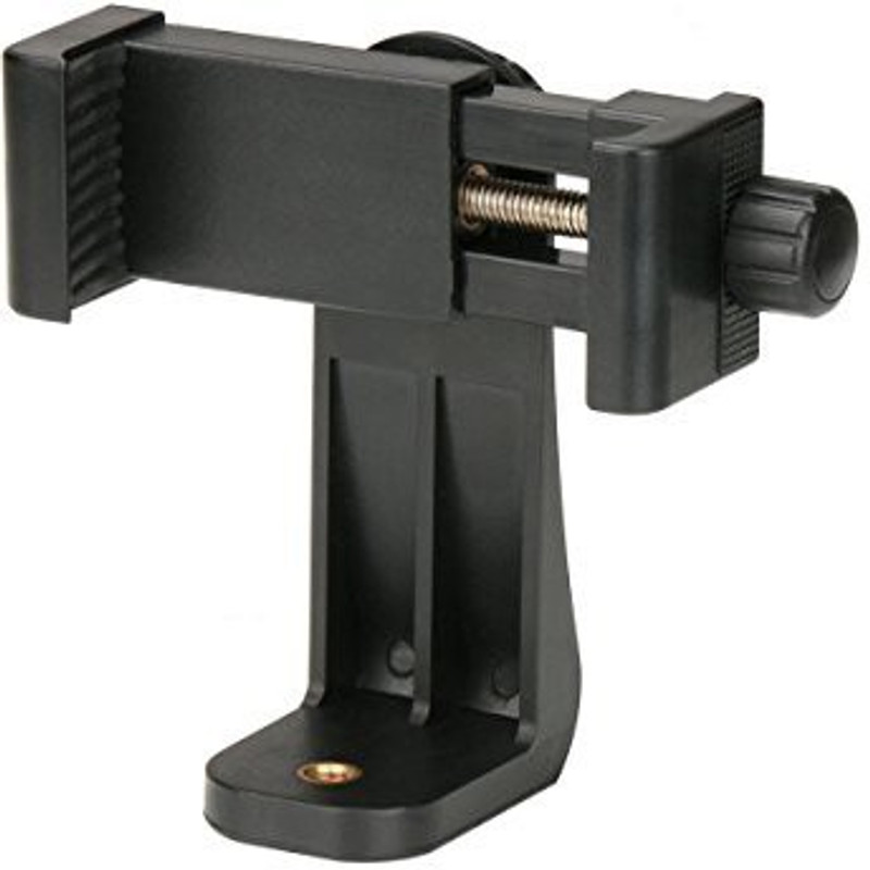 SHOPEE Solid Tripod Vertical Bracket Mount, Adjustable and Rotatable Holder Adapter for All Smartphone Monopod(Black, Supports Up to 800 g)