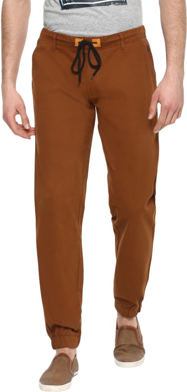 brown casual trousers