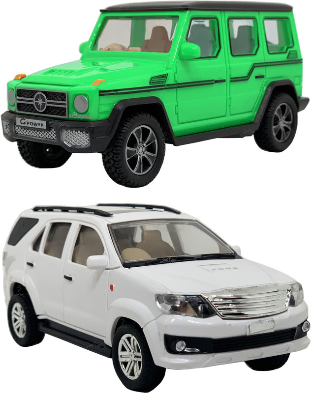 xunda Set of 2 G-Power ner replica Pull back Toy Cars(Green, White)