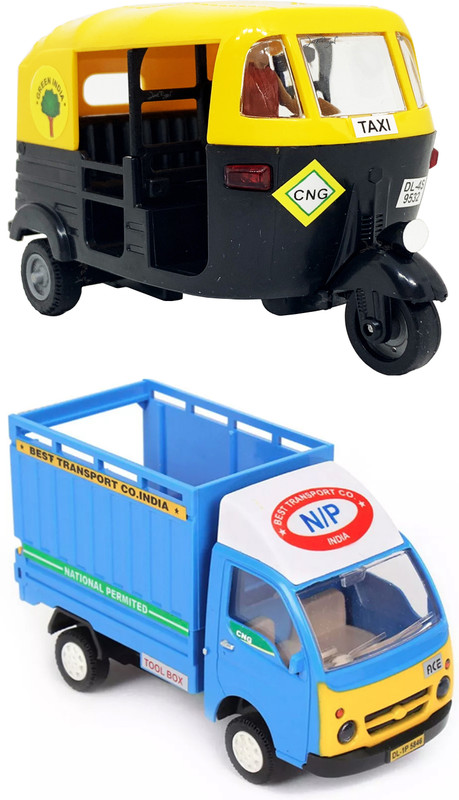 xunda Set 2 Ace fright Goods Auto & CNG Auto Pull back Toys(Blue, Black)