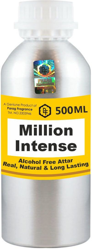 Parag Fragrances Million Intense Attar 500ml (Long Lasting Attar For Men) Wholesale Pack Floral Attar(Spicy)