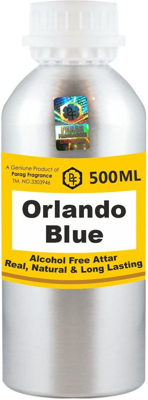 Parag Fragrances Orlando Blue Attar 500ml (Long Lasting Attar For Men) Wholesale Pack Floral Attar(Spicy)