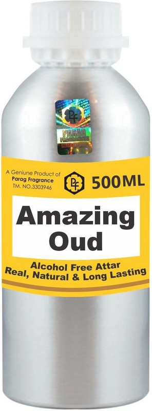 Parag Fragrances Amazing Oud Attar 500ml (Long Lasting Attar For Men) Wholesale Pack Floral Attar(Agarwood)