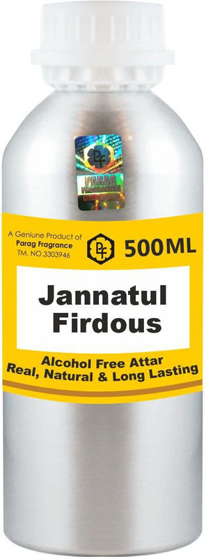 Parag Fragrances Jannatul Firdous Attar 500ml (Long Lasting Attar For Men) Wholesale Pack Floral Attar(Spicy)