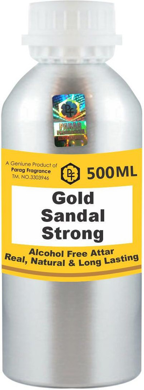 Parag Fragrances Gold Sandal Strong Attar 500ml (Long Lasting Attar For Men) Wholesale Pack Floral Attar(Sandalwood)