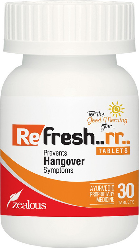 zealous health REFRESHER..RR, anti-hangover herbal medicine, 30 tablets(15 g)