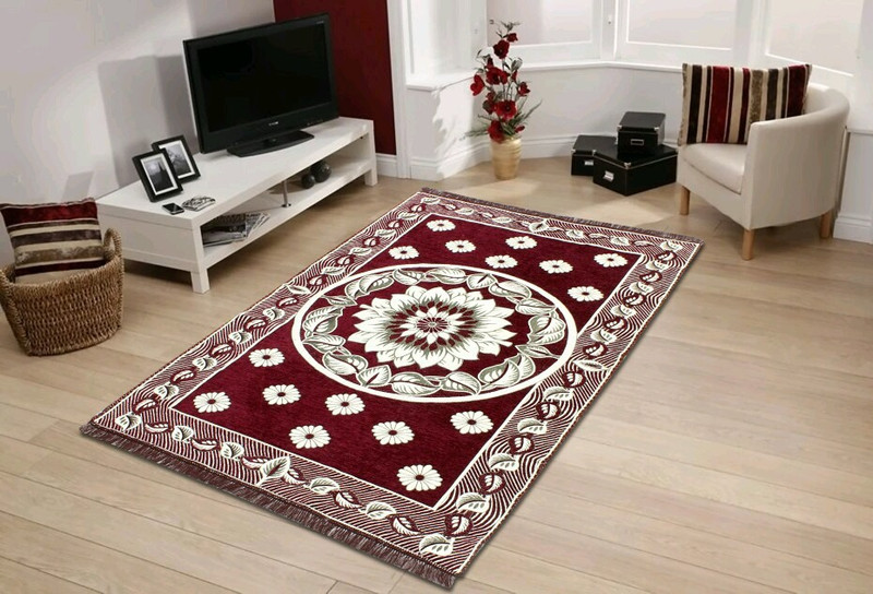 bhagwati maa Multicolor Cotton Carpet(121 cm  X 183 cm)