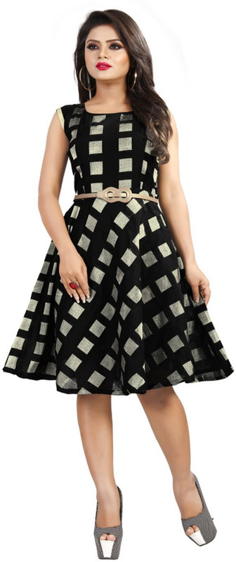 jay mogal enterprise Women A-line Black Dress