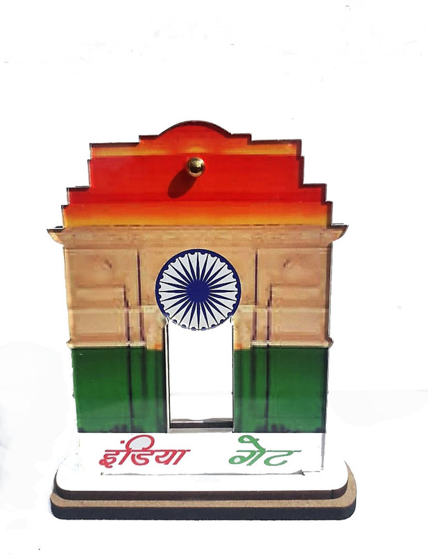 tulsae INDIA Square Car Dashboard Flag Flag(Plastic)