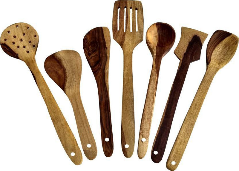 nature crafts NC-003 Nature crafts spoon 7K Brown Kitchen Tool Set(Brown)