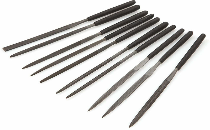 Mass Pro Carbon Steel ( 4x160 ) 10Pcs Needle File Set For Jewelers Diamond Wood Carving Crafts Hand Tools Knife Honer(Carbon Steel)