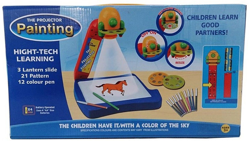 New Pinch Projector Painting Drawing Activity Kit Toy Set(Multicolor)