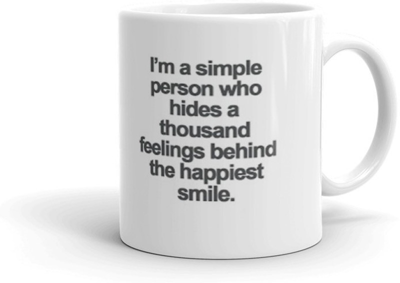 krishna traders I Am Simple Person Printed Coffee And Tea & Coffee Gifts for Girlfriend, Boyfriend, Wife 335 Ceramic Mug(320 ml)