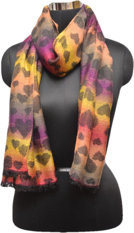 aahara Woven Cotton Tencel Blend, Wool, Modal Women Scarf