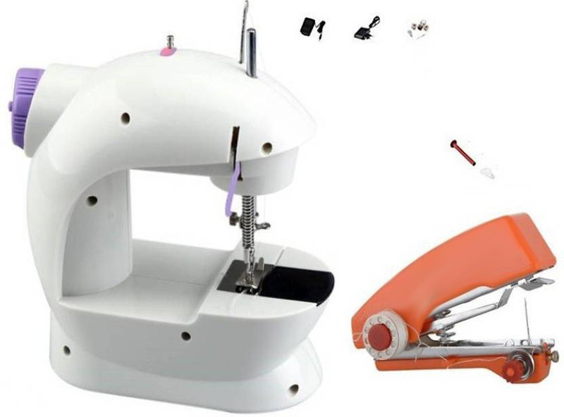 akhi hand sewing stapler machine Mini Portable Sewing Machine with Light and Foot Pedal Adjustable Speed Electric Sewing Machine ( Built-in Stitches 1) Electric Sewing Machine( Built-in Stitches 30)