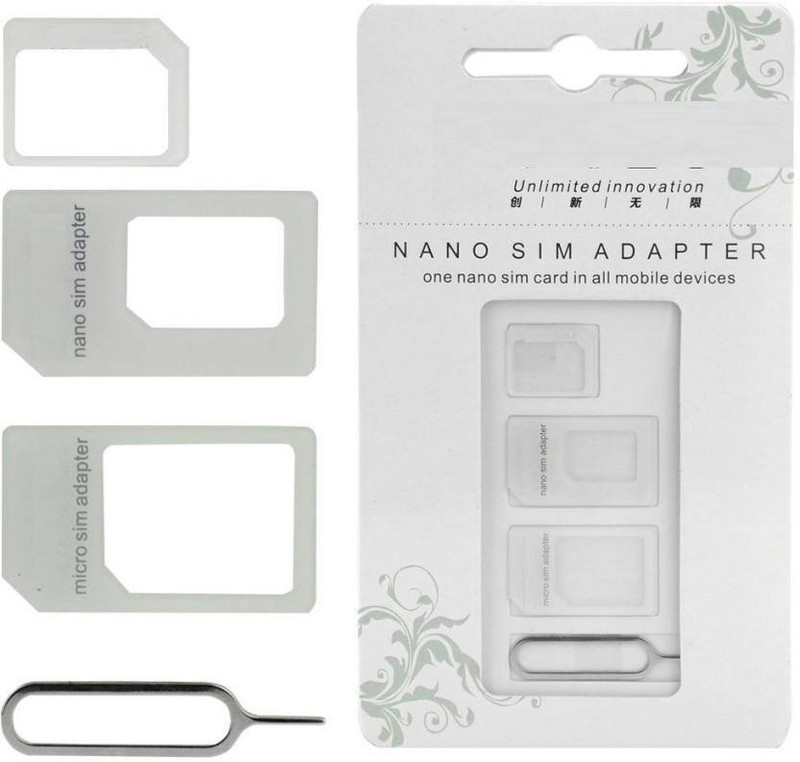 jasvi Sim Card Adapter Kit Nano/Micro/Standard 3 in 1 Converter for Smartphone Sim Adapter(Plastic, Metal)
