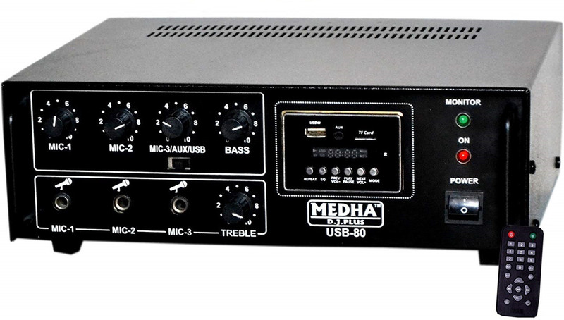 MEDHA D.J. PLUS USB-80 PA Mixer Amplifier Digital Sound Mixer