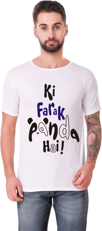 mystics Printed Men Round Neck White T-Shirt