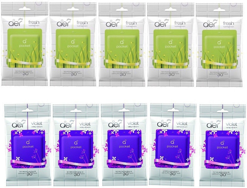 aer poket fresh/violet Gel (Pack of 10)(100 ml)