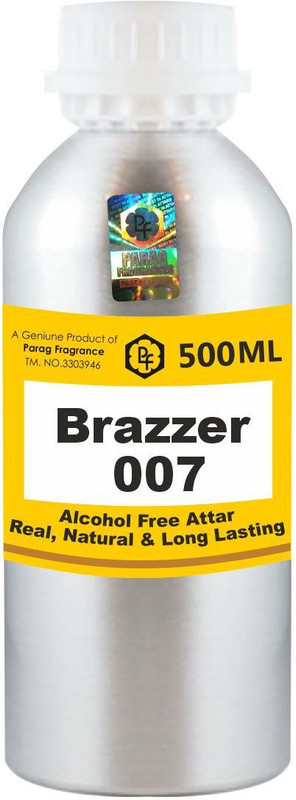 Parag Fragrances Brazzer 007 Attar 500ml (Long Lasting Attar For Men) Wholesale Pack Floral Attar(Floral)