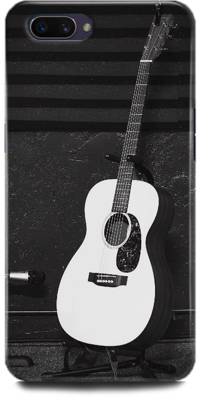 Indicraft Back Cover For Oppo A3s Guitar White Paul Guitar