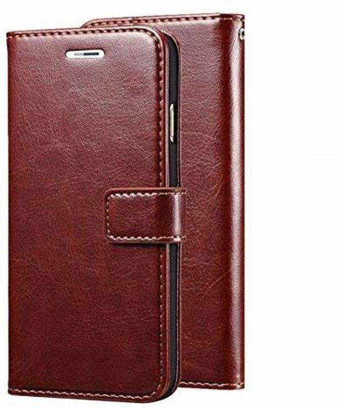 surpriseme Wallet Case Cover for Samsung Galaxy M20(Brown, Cases with Holder)