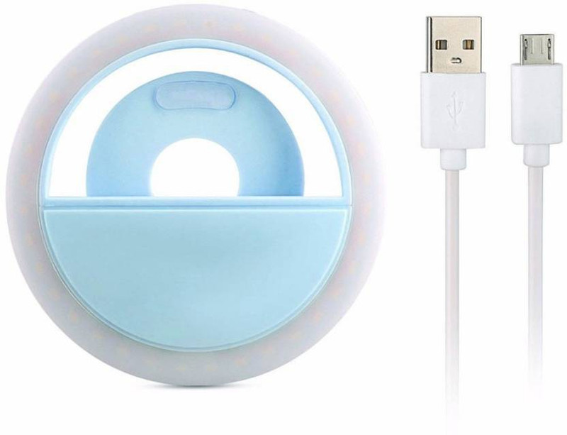 Ruhi Selfie Mini Ring Light Flash 36 LED Rechargeable Camera Photo Video Portable Fill-in Flash LED for Smartphone Ring Flash (Blue) Ring Flash(Blue)