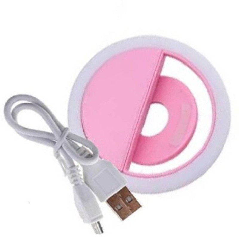 Ruhi 3 Level of Brightness for Photography Videography Video Calling Night Light Skin Light for All s Ring Flash(Pink) Ring Flash(Pink)