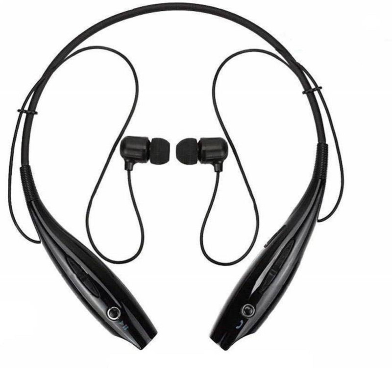 rajeev enterprises H 730 Premium Quality Wireless Bluetooth Neckband Bluetooth Headset with Mic(Black, In the Ear)