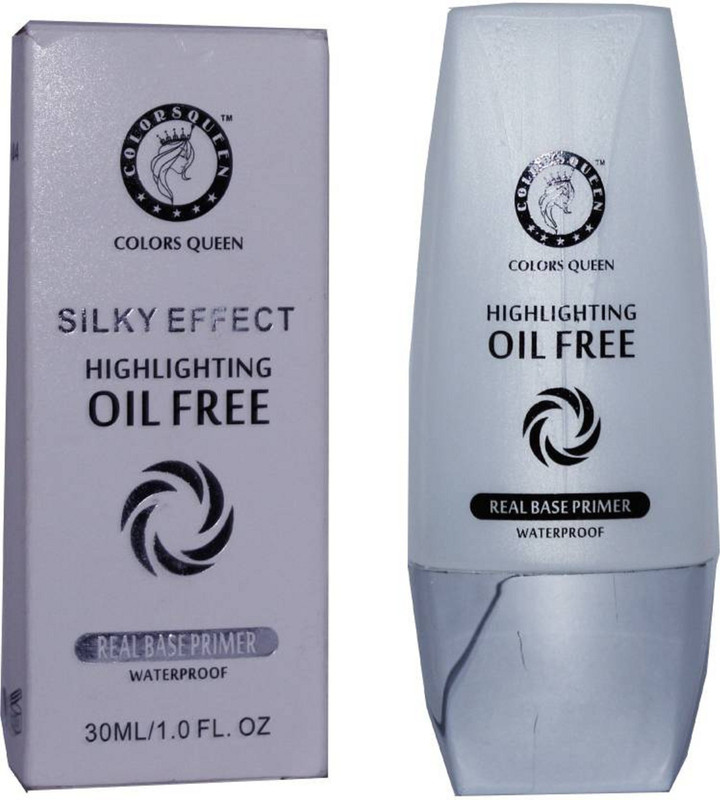 color queen Silky Effect Highlighting Oil Free Real Base Waterproof Primer - 30 ml (trasnprent) Highlighter(transparent)