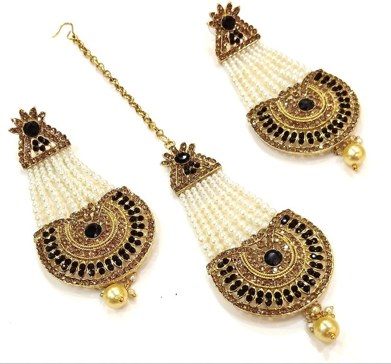 Harita Metal Jewel Set Black Gold Buy Online In Bahamas At Bahamas Desertcart Com Productid 157325344