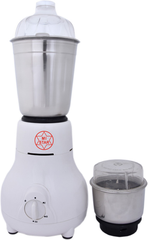 mi star mixer grinder juicer MG18H175 550 Mixer Grinder(White, 2 Jars)