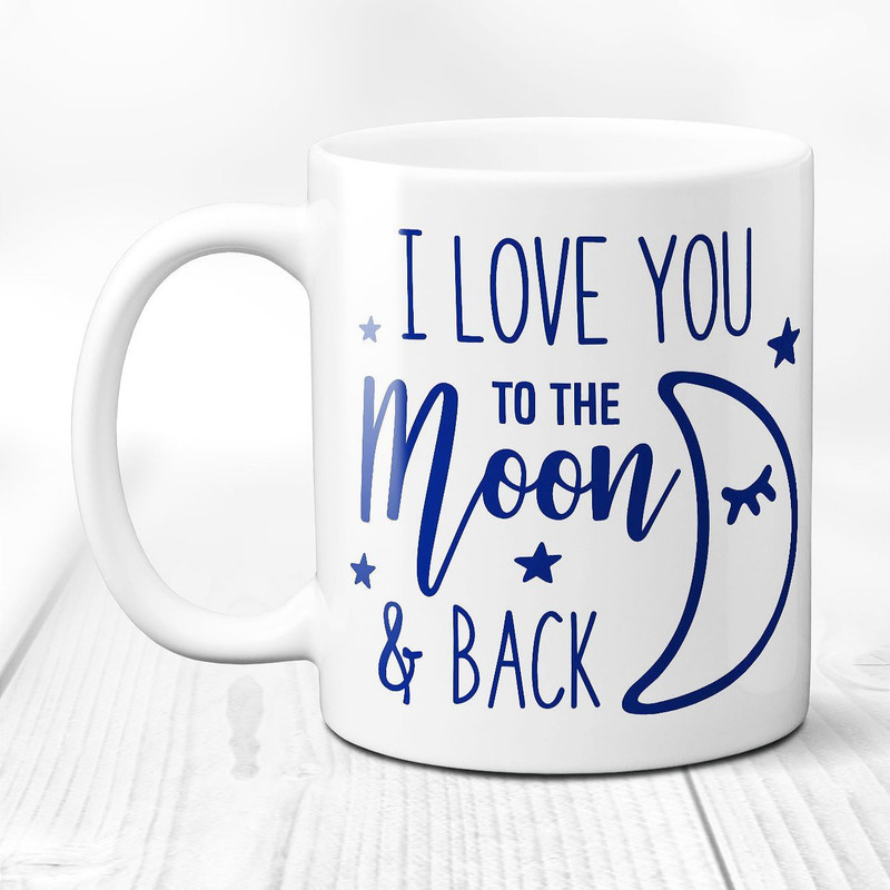 kraftidy LoVe YoU To ThE MooN Ceramic Mug(350 ml)