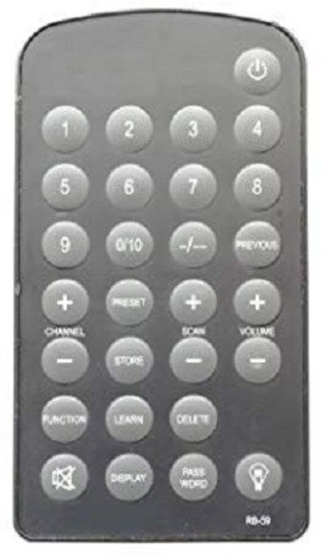 LipiWorld RB59 Digital Satellit-Receiver Radio Remote Compatible for WorldSpace LipiWorld Remote Controller(Black)