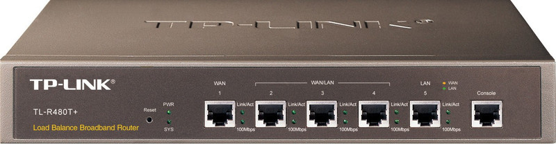 TP-Link TL-R480T+ upto 4 WAN Ports Load Balance Broadband Router 2.4 GHz Single Band Internal Antenna Ethernet (Cable Broadband)