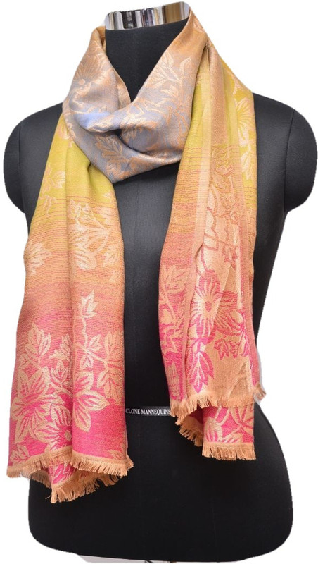 aahara Woven Modal, Cotton blend, Wool Women Scarf