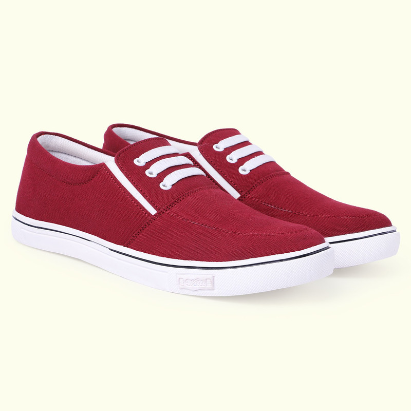 pery pao Canvas Shoes For Men(Red)