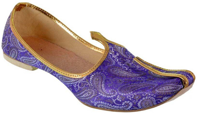 marwadi blue wedding jutis Party Wear For Men(Purple)