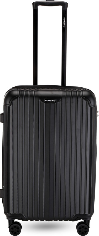 Buy ROMEING Siena Hardside Spinner Luggage Checkin Trolley Bag Black 65 cms Check in Luggage 24 inch Black Online at desertcartINDIA