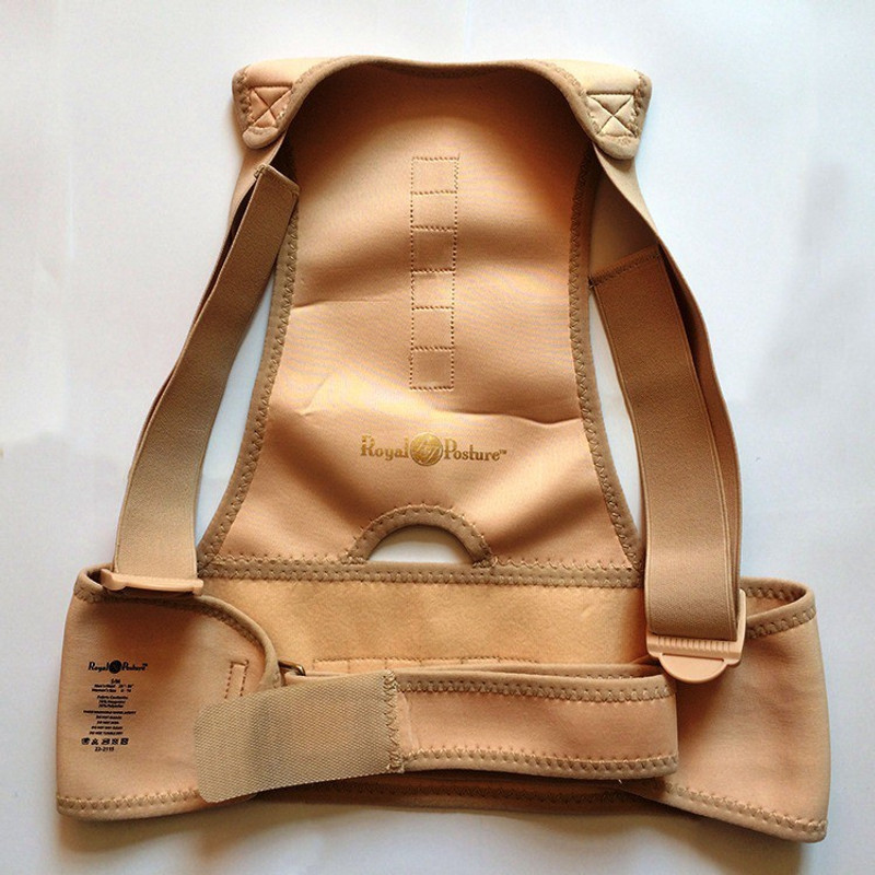 deepak adjustable magnetic posture corrector Posture belt(D2) Back & Abdomen Support(Brown)