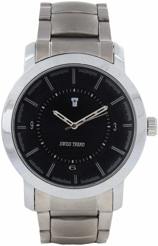 Swiss Trend Artshai1621 Sleek Black Analog Watch - For Men