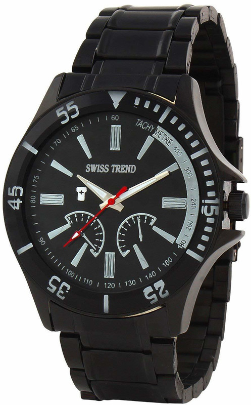 Swiss Trend Artshai1642 Stunning Black Analog Watch - For Men
