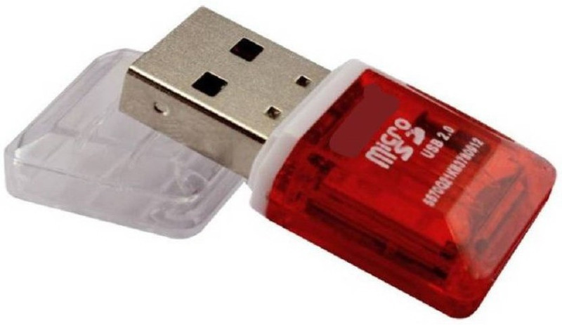 Kurainnpvtltd Enjoy India Hiper Song Silver colour Micro SD Card Reader Card Reader (Red) Card Reader(muti)