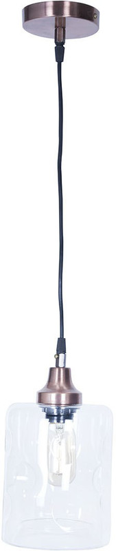 fos lighting Fos Lighting Contemporary Copper Finished Distorted Glass Cylinder Pendant Light Pendants Ceiling Lamp