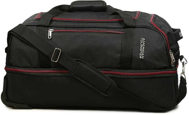 American Tourister Arbor Wheel 55Cm Duffel Strolley Bag(Black) American Tourister Arbor Wheel 55Cm Duffel Strolley Bag(Black)