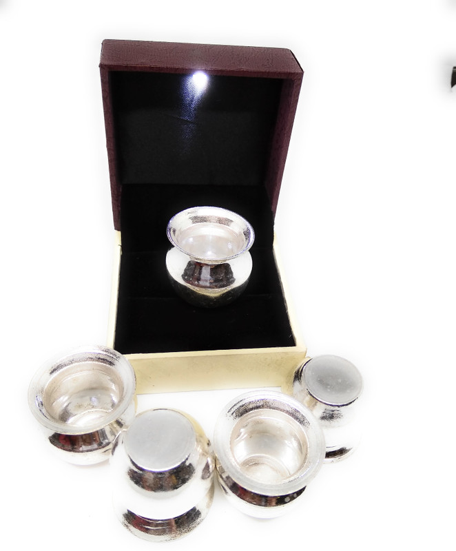 astrosale Chandi Ki Gadwi Silver Plated Kalash(Silver)