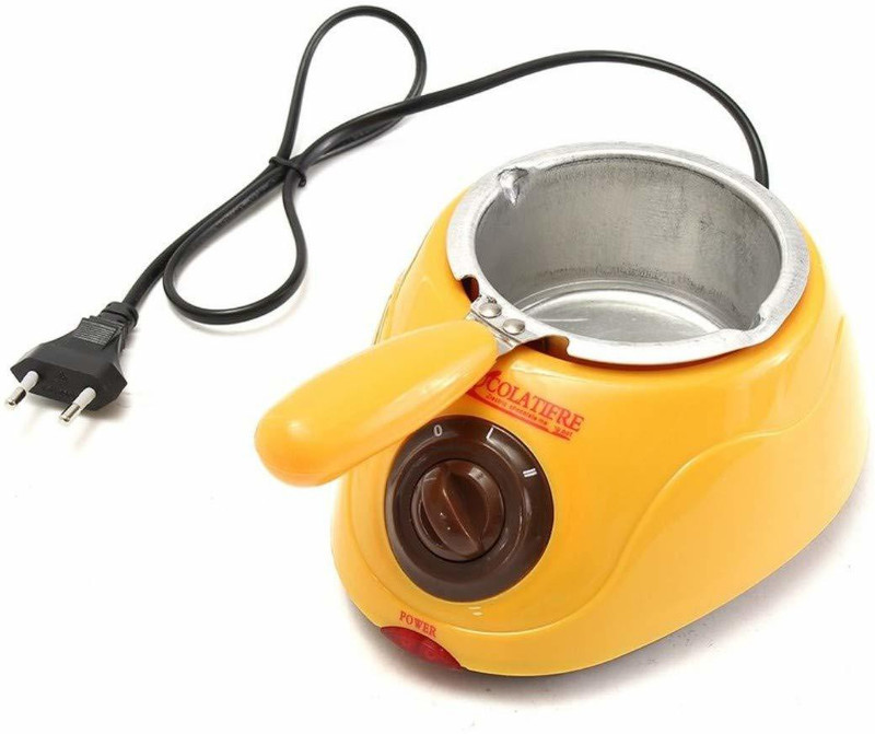 BEGMY Electric Chocolate Fountain Fondue Melt Pot Electric 220V 25W,Oven Melting Pot 0.25 L Pot 0.25 L with Lid(Steel, Induction Bottom)