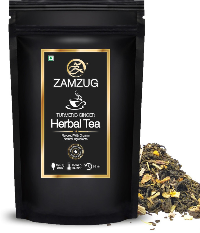 zamzug Turmeric ginger Ginger, Turmeric, Lemon Grass Herbal Tea Pouch(100 g)