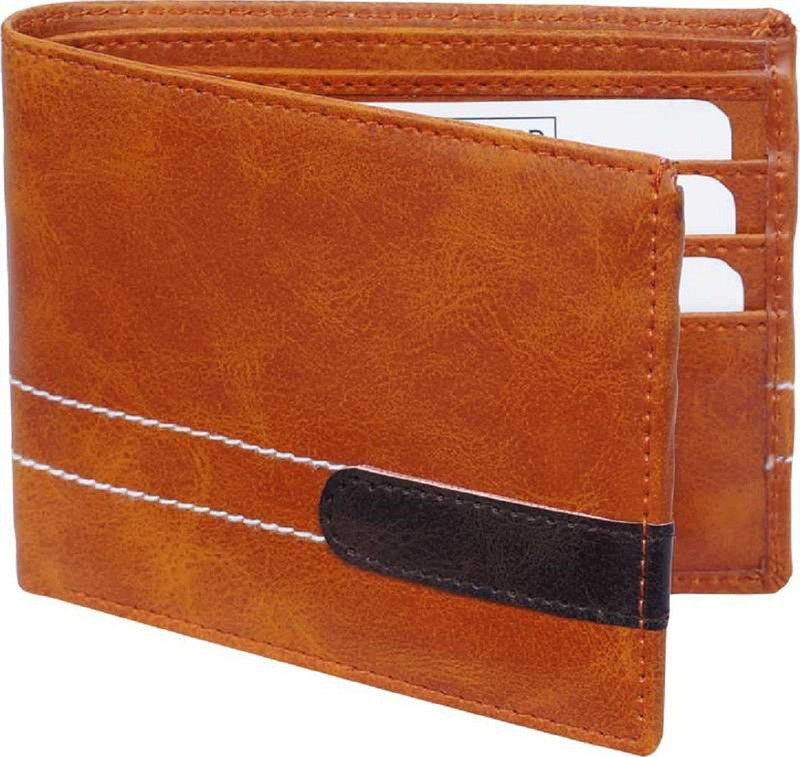 samtroh Men Tan Artificial Leather Card Holder(6 Card Slots)